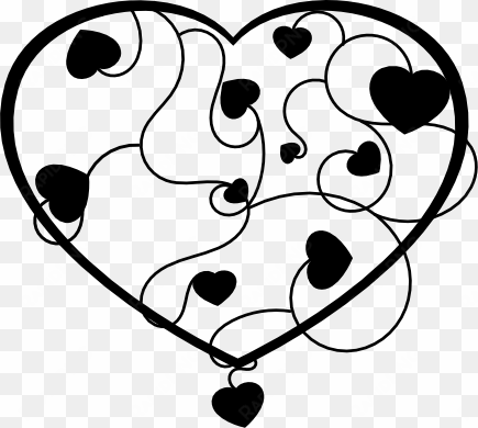 black and white pictures of hearts - black and white clipart hearts