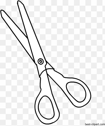 black and white scissors free clip art - black and white craft clipart