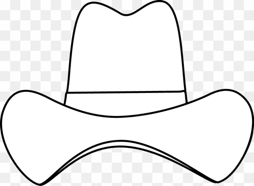 black and white simple cowboy hat clip art - white cowboy hat silhouette