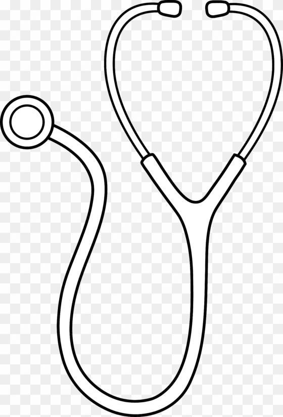 black and white stethoscope - stethoscope clipart black and white