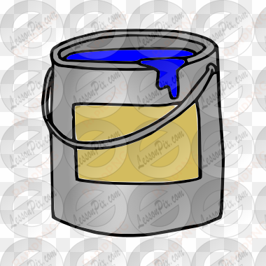 black and white stock paint can clipart - paint