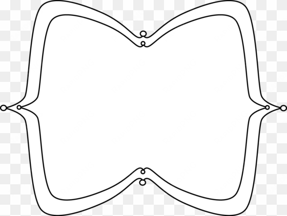 Black And White Wide Pointy Frame - Clip Art transparent png image