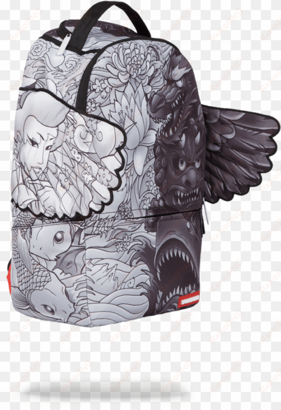 black backpack with wings - sprayground bookbags with wings