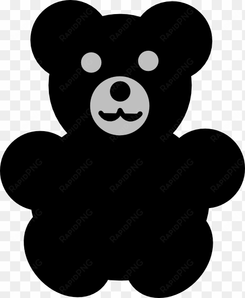 black bear clip art at clker - teddy bear silhouette vector