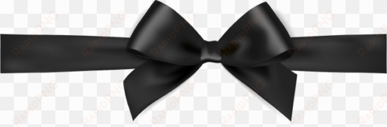 black bow ribbon png image background - black satin ribbon bow