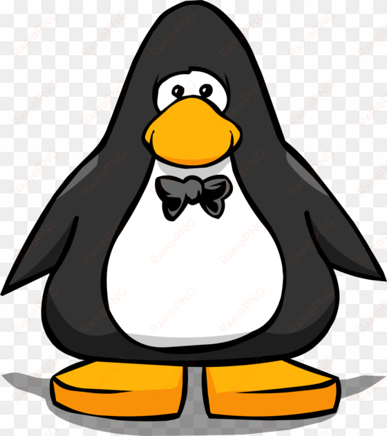 black bowtie from a player card - penguin with a medal