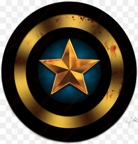 black captain america shield