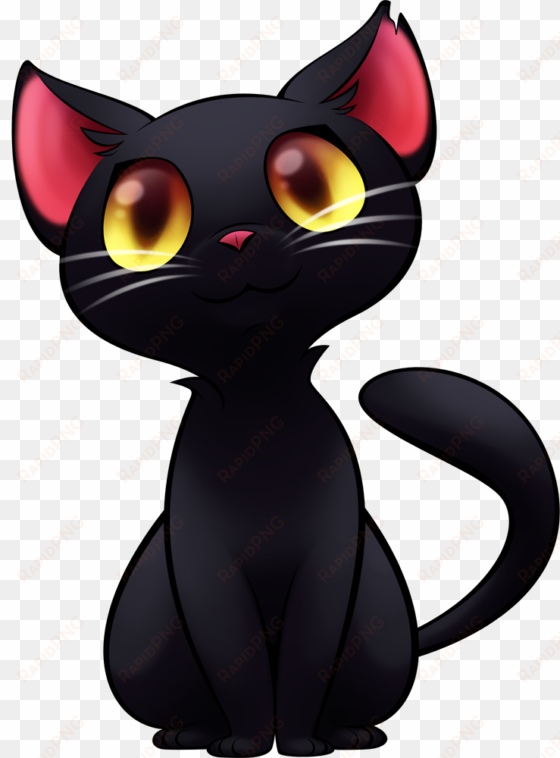 black cat png hd - imagenes de gatos animados