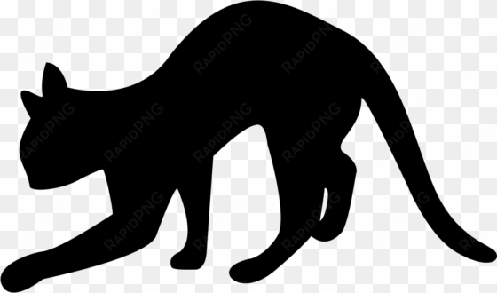 black cat silhouette - siluetas gatos png