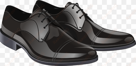 black elegant men shoes png clipart - shoe png clipart