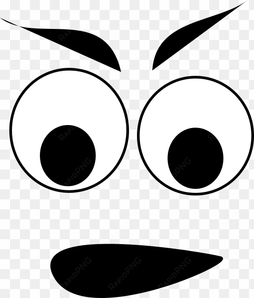 black eyed mad face angry cartoon eyes picture black - cartoon mad face png