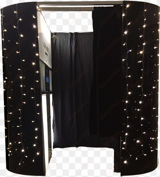 black fairy light booth - light