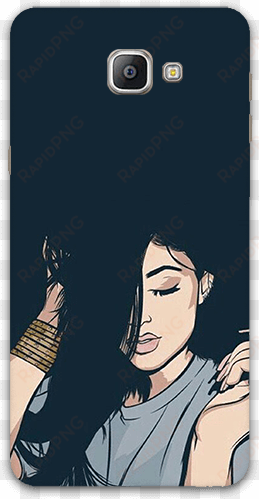 black fashion samsung a9 mobile case - hey kylie; throw pillow cover with insert (16" x 16")