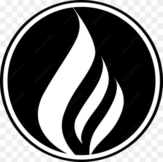 black flame icon clip art at clker - fire logo clipart black and white