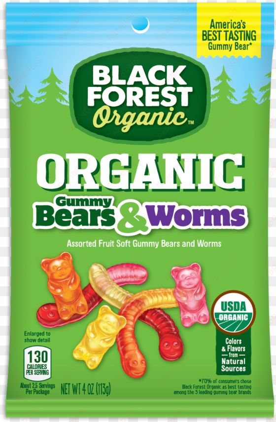 black forest organics - black forest organic bears and worms - 4 oz.