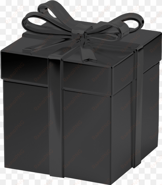 black gift box transparent background