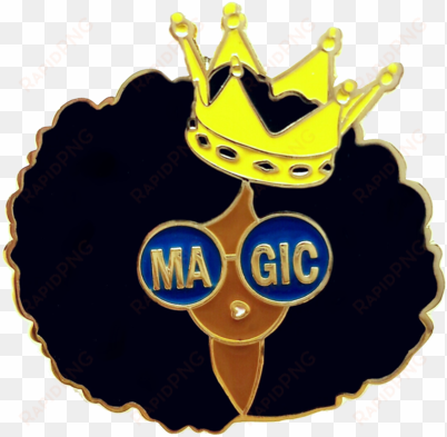 black girl magic png - black girl enamel pin