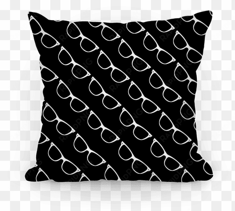 black glasses pattern pillow - cushion