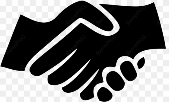 Black Handshake Icon - Handshake Black And White Icon transparent png image