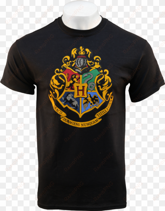 black hogwarts crest t-shirt - hogwarts logo for t shirts