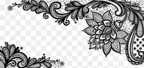 black lace ornament png clipart picture - lace vector