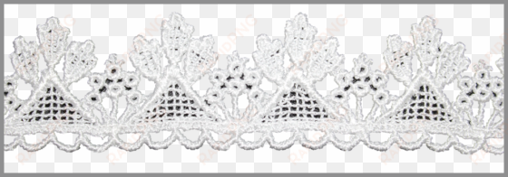 black lace ribbon png - white lace trim png