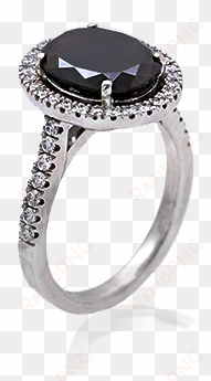 black oval diamond halo - black diamond engagement ring oval halo