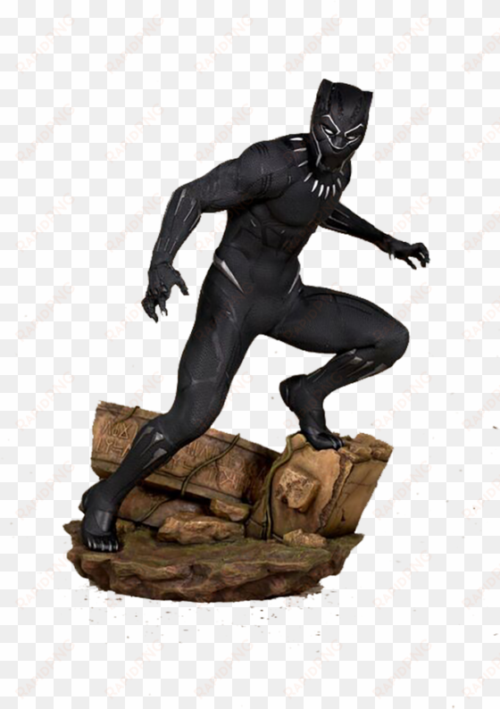 Black Panther Artfx Statue By Kotobukiya - Black Panther Disney Statue transparent png image
