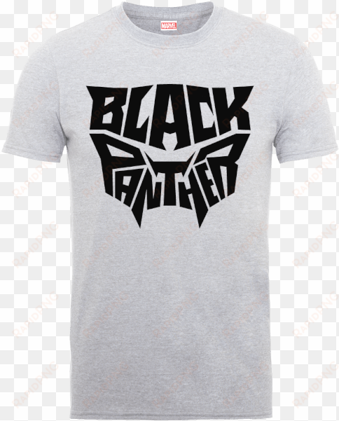 black panther emblem t shirt grey clothing zavvi - black panther logo png