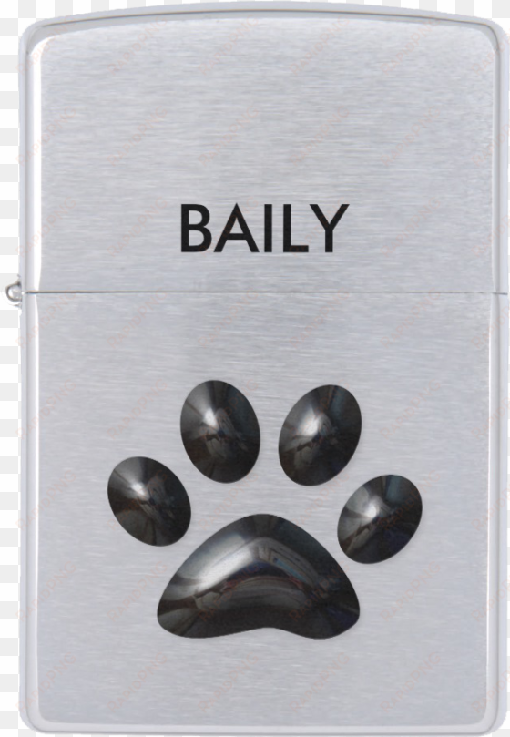 black paw print monogrammed zippo lighter - pliers