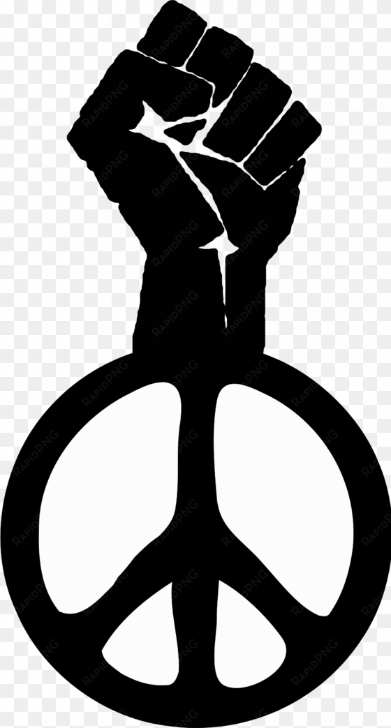 black power fist clipart - black power fist peace sign