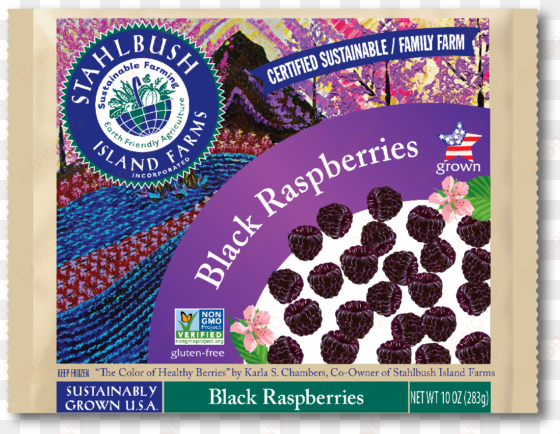 black raspberries or black caps are a celebrated rarity - stahlbush island farms red grapes - 10 oz