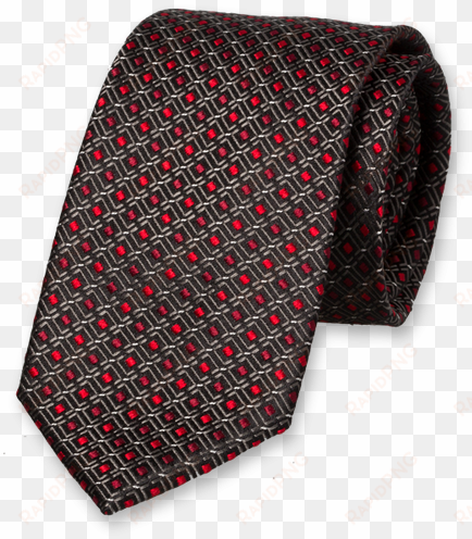 Black/red Tie - Cravate À Motif Noir/rouge transparent png image