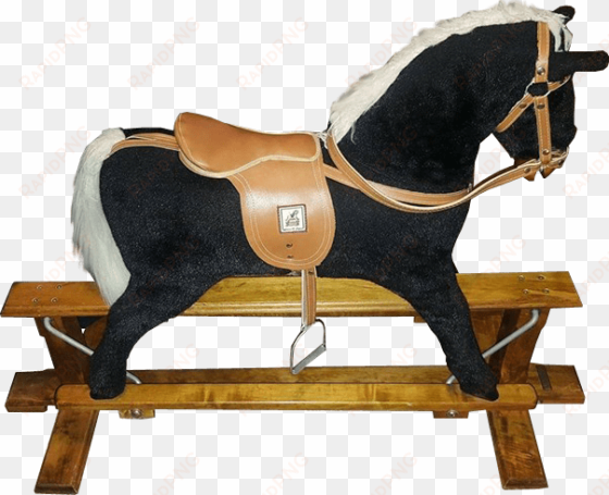 black rocking horse