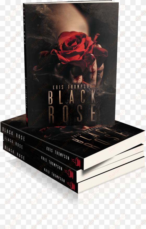 black rose 3d bookstack - black rose book