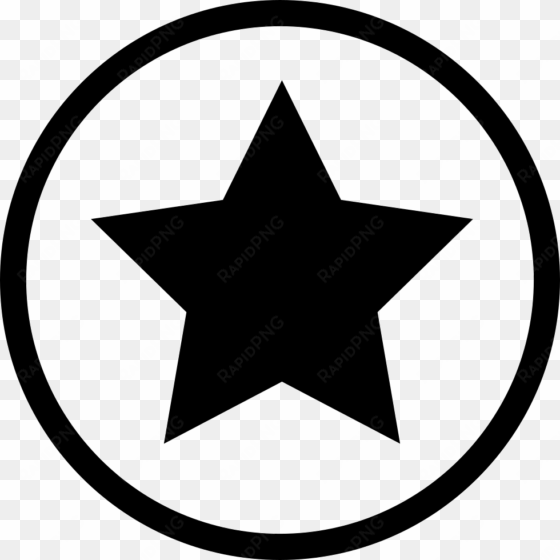 black shape a outline - star in circle logo name