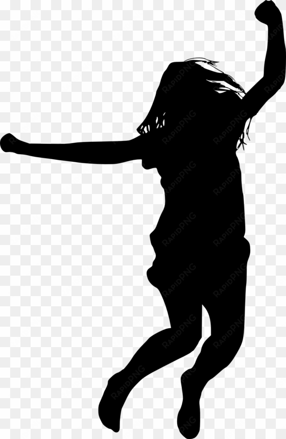 black silhouette at getdrawings - png silhouette jumping girl
