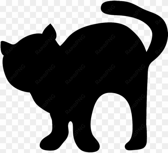 black silhouette of cat - black and white silhouette