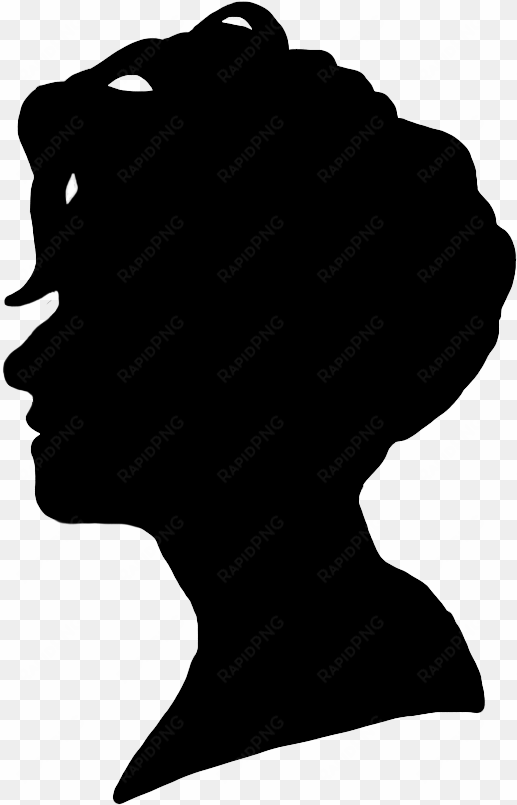 black silhouette profile female, female face silhouette - logo black women