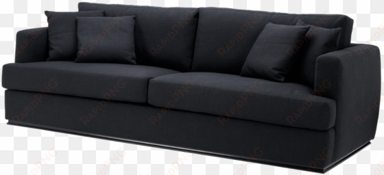 black sofa png clipart - eichholtz hallandale sofa, panama black