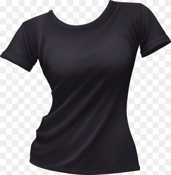 black t shirt png picture library library - female black t shirt png