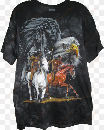 black t shirt w/native american riders $13 - t-shirt