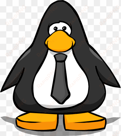 black tie on player card - penguin with a horn