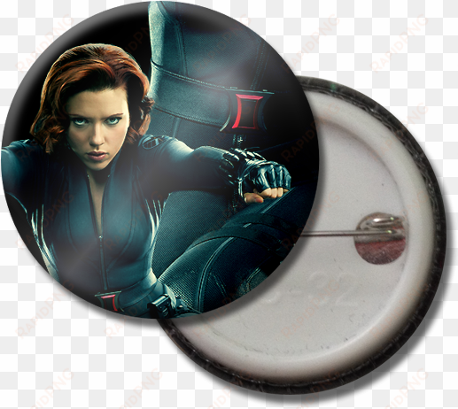 black widow button pin - badge