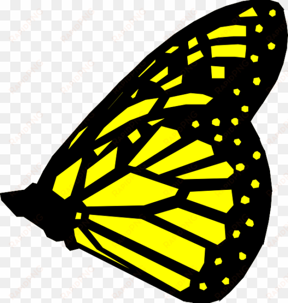 black, yellow, butterfly, insect, pretty, butterflies - animated flying butterfly clipart