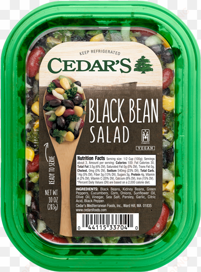 blackbean saladt 10oz - cedar's tzatziki greek strained yogurt dip, cucumber
