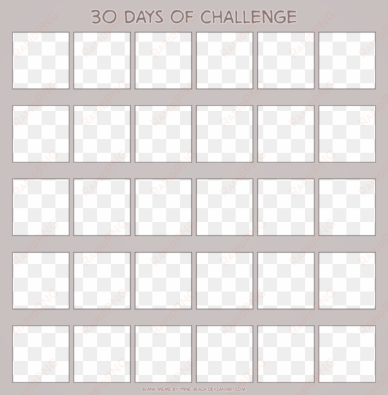 Blank Calendar Printable Mesmerizing 30 Www Printable - 30 Day Challenge Blank Calendar transparent png image