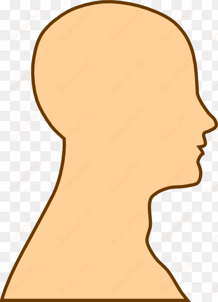 blank face silhouette clipart - side view face clipart