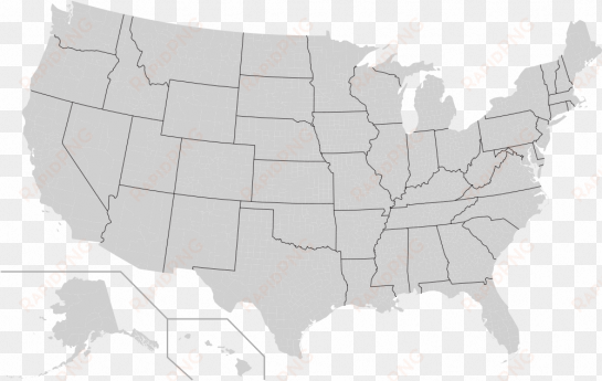 blank us counties map in svg format - united states map gray