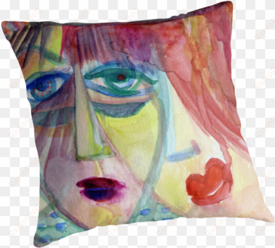 'blending features' throw pillow by marianna tankelevich - cushion